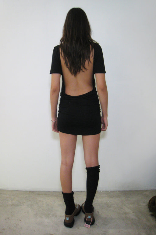 Maxi Belt Black Dress