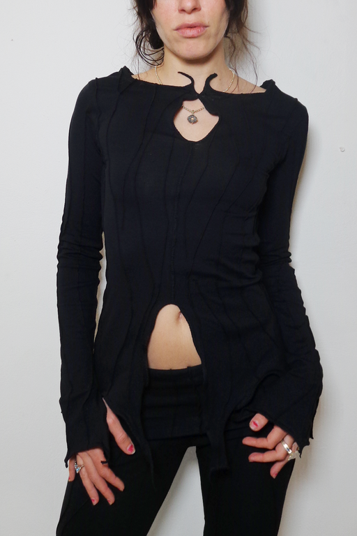 Flared Cardigan - Black