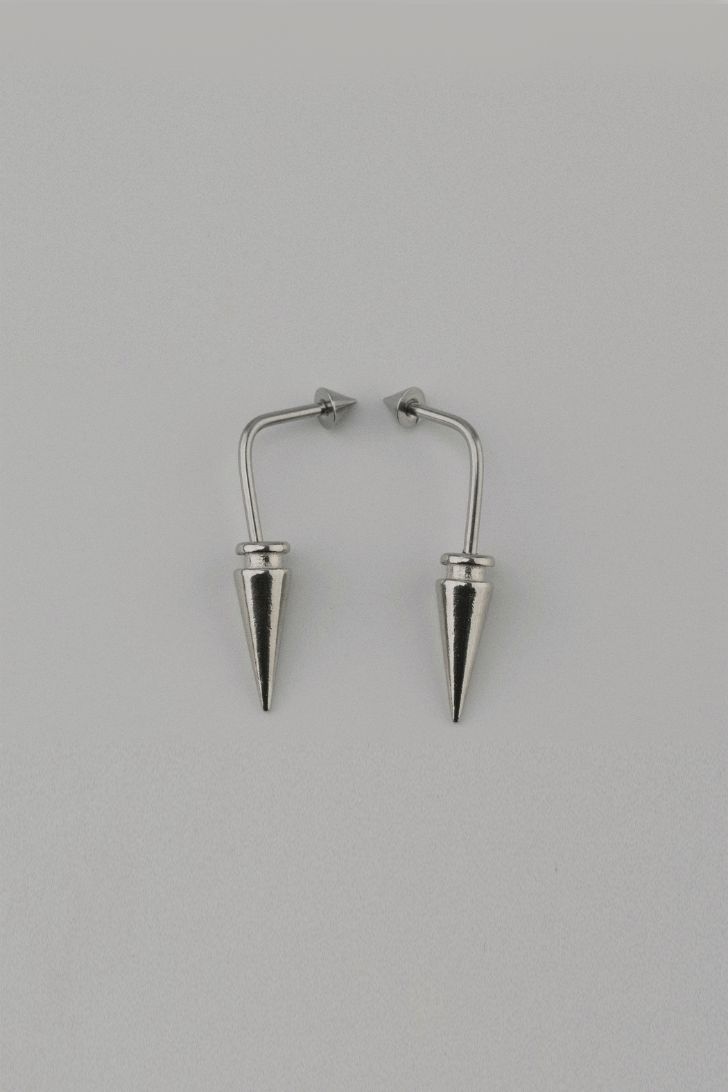 Short Silver Tear Earring