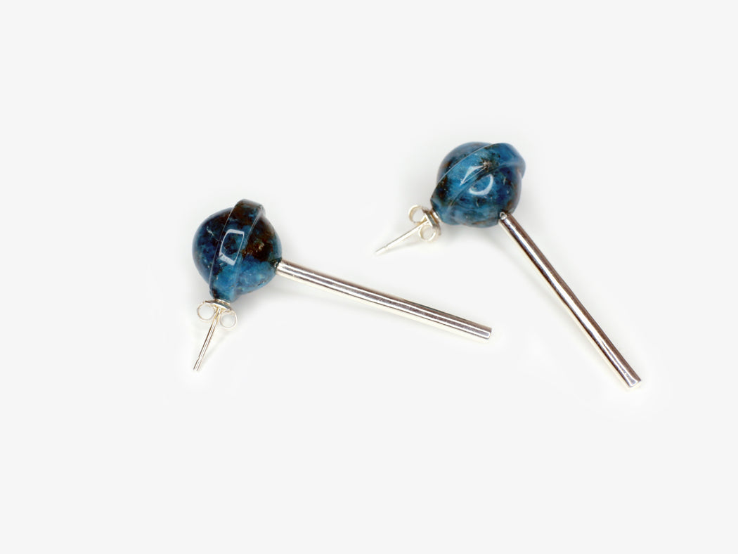 Sucker Earrings Blue - Raspberry
