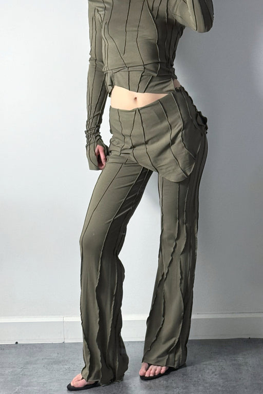 Khaki Flowing Trousers