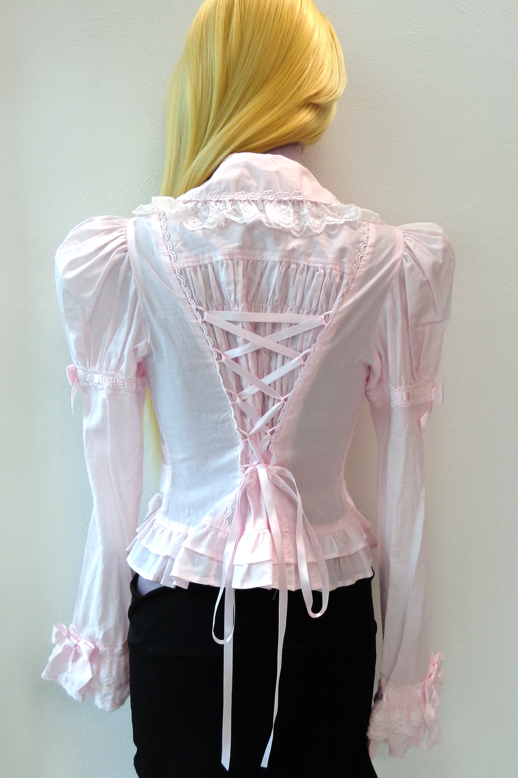 ANGELIC PRETTY PINK 3 BOWS SHIRT W/ BIB