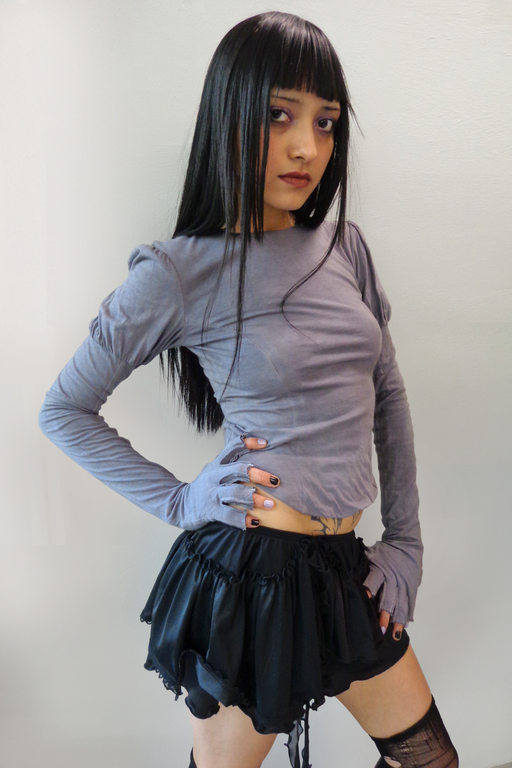 Rehearsal Long Sleeve Top - Charcoal Grey