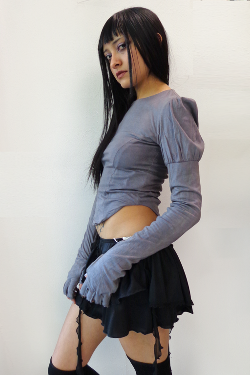 Rehearsal Long Sleeve Top - Charcoal Grey