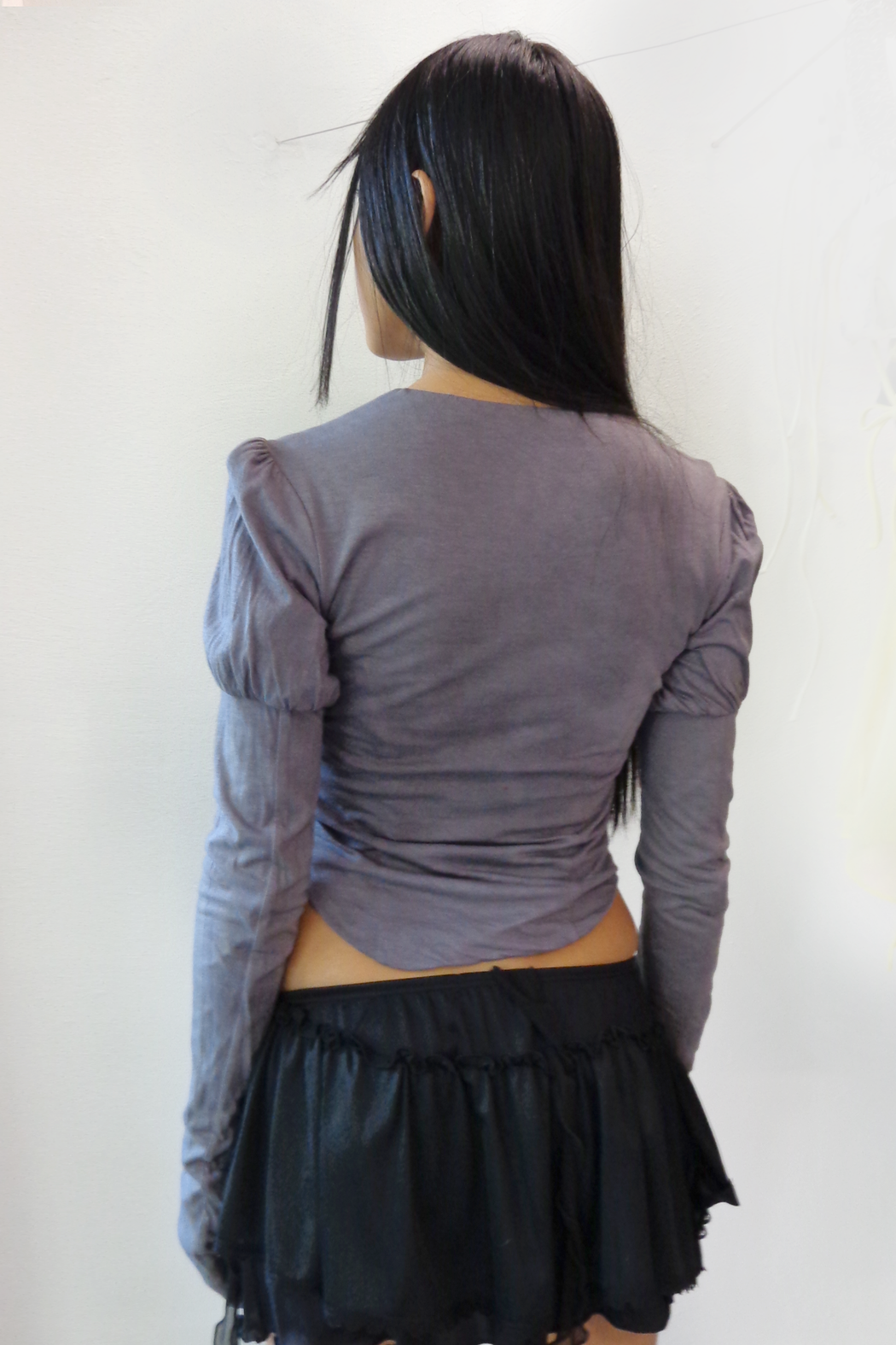 Rehearsal Long Sleeve Top - Charcoal Grey