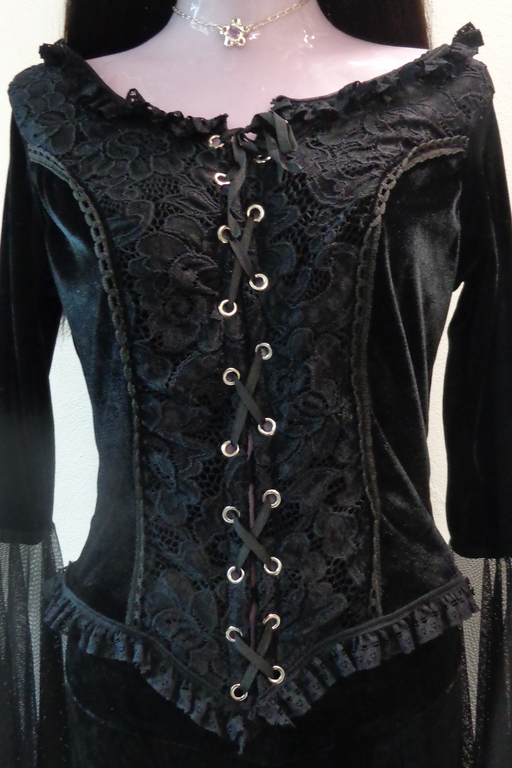 VELVET CORSET DRACULA TOP
