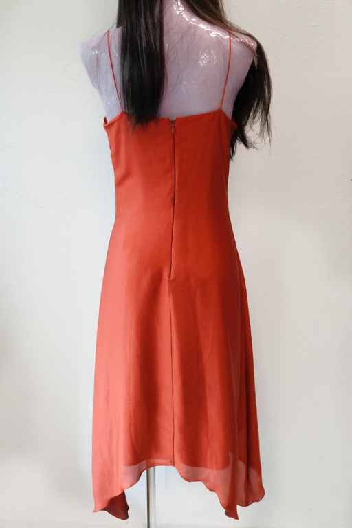 RED SATIN DRESS